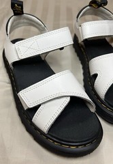 Kids Dr. Marten’s Adjustable White Leather Sandals Vossie J Size 3, Worn Twice