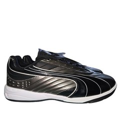 Puma V-S2 Goalgetter Jr Aged Silver Black Kids Sneakers 404135-03 Size 6Y