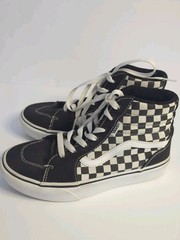 VANS Old Skool Checkerboard Black White High Top Skate Shoes MISSY Sz 4.5 SKATE