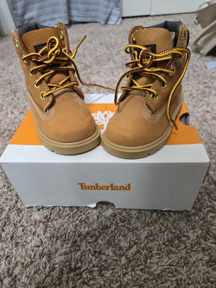 Timberland 6-Inch Premium Waterproof Wheat Toddler Boots Size 4