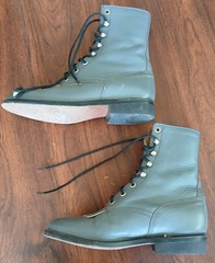 Grey Cowtown Lesther Roper Boots Size 4 1/2D