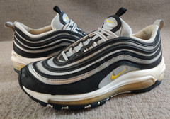 Nike Air Max 97 GS Black Wolf Grey Yellow 921522-010 Youth Kids Size 5.5Y