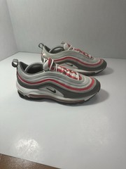 NIKE Air Max 97 Sneakers GS Size 4.5Y Womens 6 White Varsity Red Gray Shoes