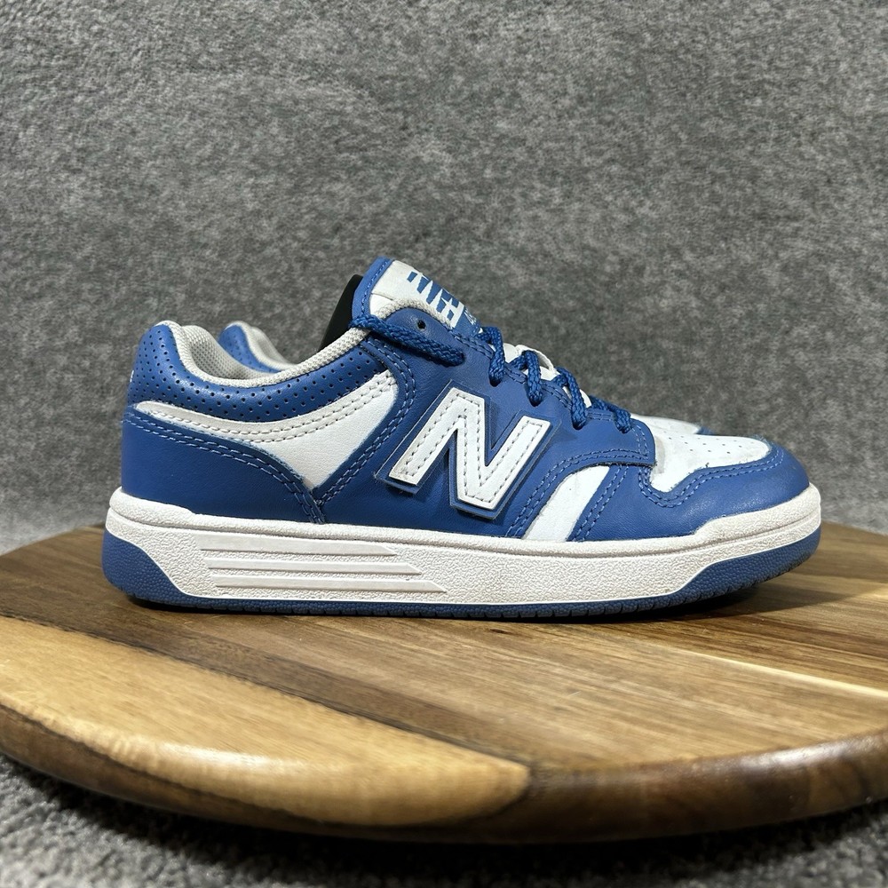 New Balance 480 PSB480WB Kids Size 13.5 Blue White Athletic Casual Shoes Used