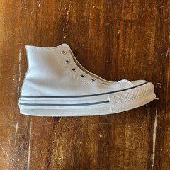 Converse Chuck Taylor All Star Move White Leather Platform High Top Kids Size 4