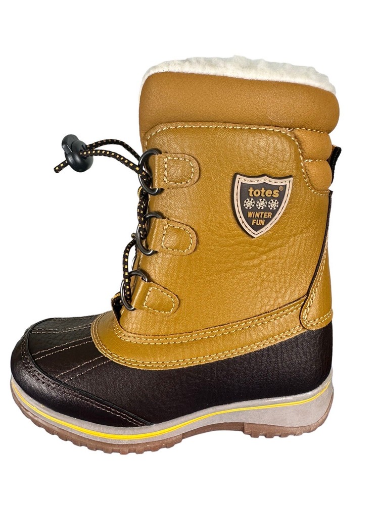 Totes Toddler Wheat Brown Insulated Flat Heel Winter Boots New Size 9M Neutral