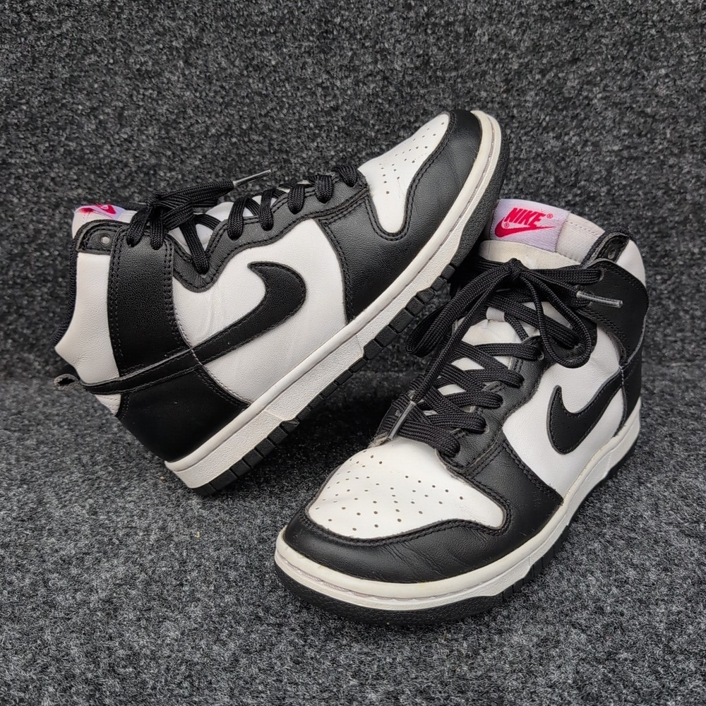 Nike Dunk High Panda Sneakers Youth 6.5Y Black White Boys Girls Kids DD1869-103