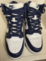 Nike Dunk High Retro Kids Size 6y White/Blue