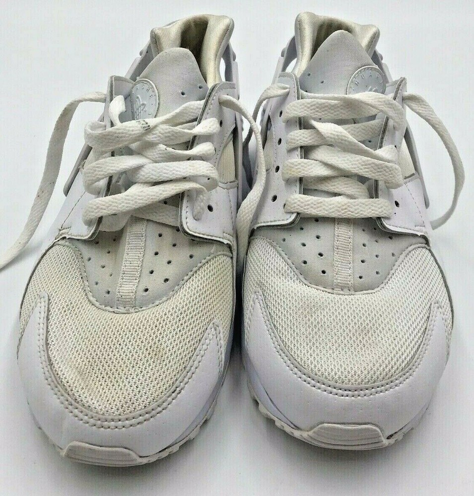 GS NIKE Air Huarache Running Sneaker White Pure Platinum 654275-110 Size 7Y