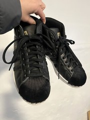 Adidas Pro Model Black Athletic Shoes ADV US Sz 4 Velvet Gold Finishing