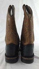 Cody James Inlay BBSC1810 Brown Pull On Square Toe Western Boots Youth Size 3 D