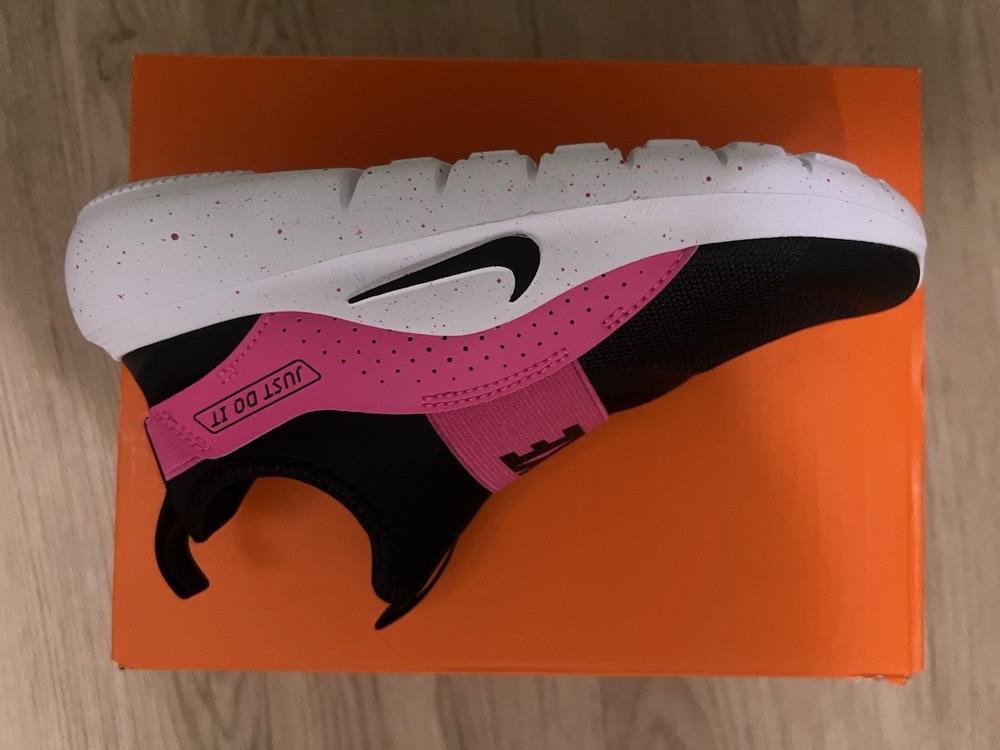 Nike Flex Runner 4 Kids Size 2Y Pink Black (Brand New) In Box