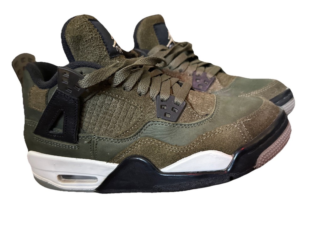 Size 4.5 (GS) – Jordan 4 SE Retro Low Craft – Olive