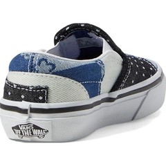 Vans Kids Classic Slip On Sneaker Patchwork Denim Navy/True White Size 11.5K NEW