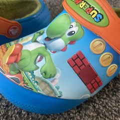Crocs Fun Lab Super Mario Nintendo Yoshi￼ Clog Childrens Size 10c Blue