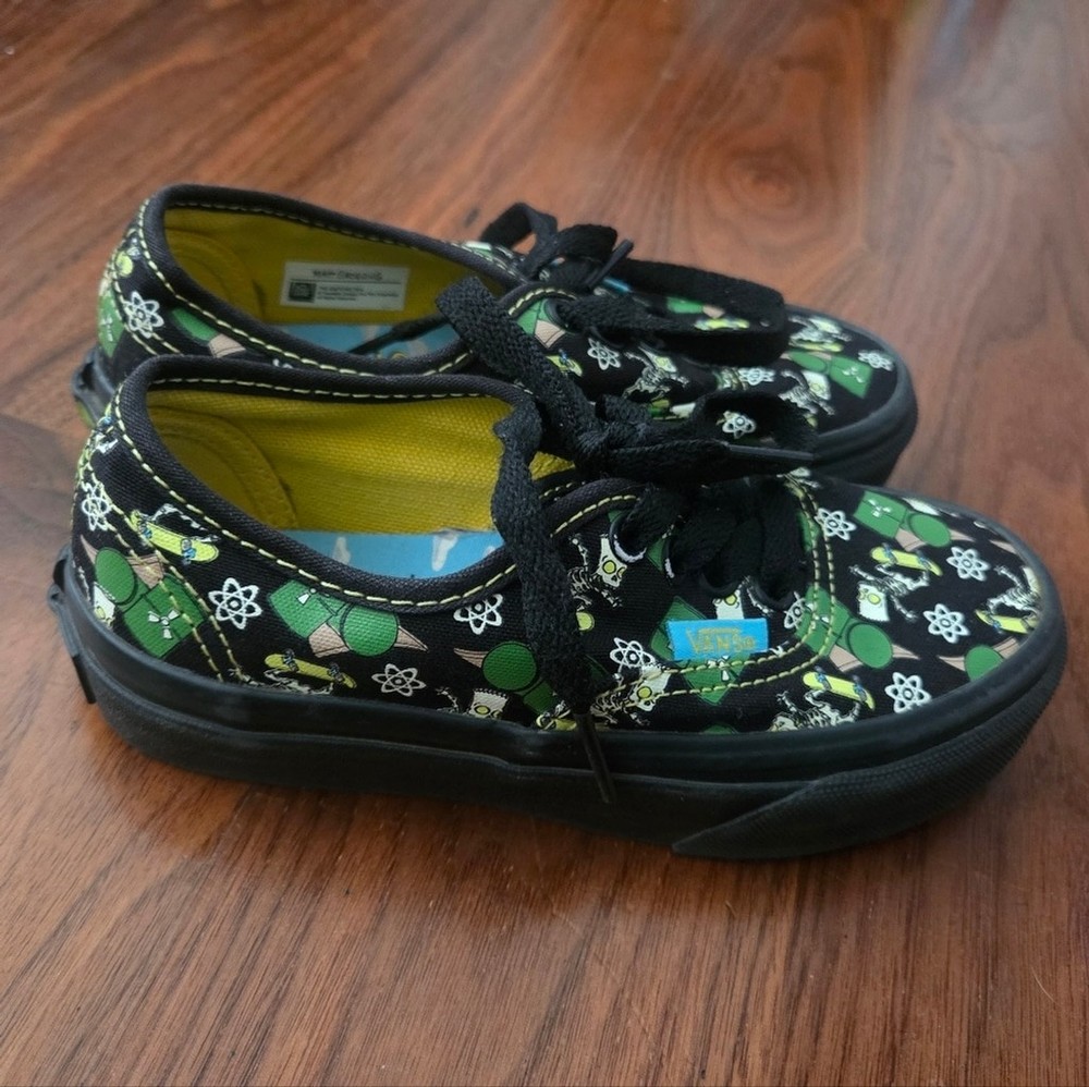 Vans The Simpsons x Authentic ‚Glow Bart‘ kids‘ sneakers Size 11.5