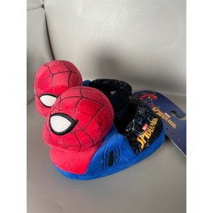 Marvel Spider-Man Toddler Plush 3D Character Slippers Red Blue Size 9-10 NEW