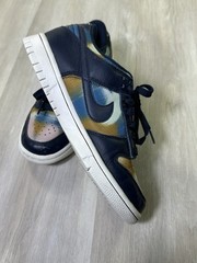 Nike Dunk Low SE Navy Graffiti Athletic Lifestyle Shoes DM1051-400 Youth Size 5