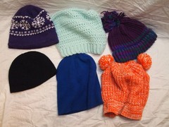 Beanie Bundle Lot Of 6 Boys Girls Unisex knit Winter Hats Caps Mix One Size