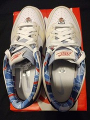 Nike Dunk Low GS Blue/Midnight Navy-white Used Great Condition Size 7y