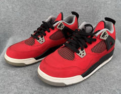 Nike Air Jordan 4 Retro Toro Bravo Red Black Suede Jumpman Sneakers