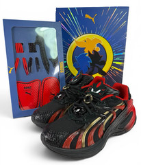 PUMA Sonic the Hedgehog Inverse SHADOW Junior Black Youth Sneakers Size 5.5