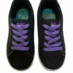 DC Court Graffik SE Black Purple Suede Shoes Sneakers Skater Streetwear 12 Youth