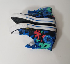 Converse Sneakers Junior 12.5 AllStar ChuckTaylor Blue Mult Tetris Digital Camo