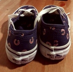 VANS Authentic MLB Chicago Cubs KIDS Size 12.5 Athletic Low Top Skate Shoes