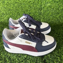 PUMA FOREVER BETTER KIDS WHITE-JASPER NAVY GOLD SIZE 10.5 C
