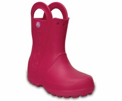 Crocs Candy Pink Handle It Rain Boot Kids C10 12803-6X0 NWT (2429)*