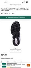 740 Bungee Lace Big Kids Size 1