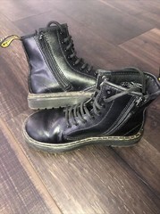Dr Doc Martens Air Wair Boots Kids Size 12 Punk Goth ZAVALA J