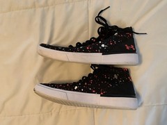 Under Armour Kickit 2 Paint Splatter Youth Athletic Shoes 4.5 Y Mid Black Pink