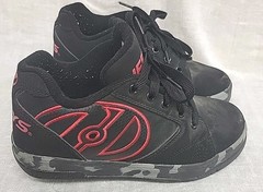 Heelys Propel 2.0 Black Red camo Lace Up Wheel Rolling SKATE SHOES Youth 4