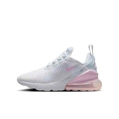 NEW Nike Air Max 270 (GS) Multi Size White/Pink Foam-Lt Smoke Grey 943345 122