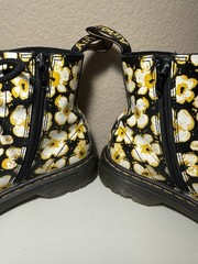 Dr Martens 1460 Pascal Junior Pansy Yellow Black Floral US 2 AirWair Boot DM’s