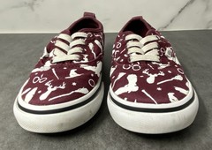 VANS x HARRY POTTER Authentic Elastic Maroon & White Toddler Slip On Sz 8.5