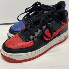 Nike Air Force 1 82 Low Black Blue Red 3.5Youth