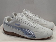 Puma Kids Speedcat Metallic Easy On – Size: 6Y – 404113 01 – Alpine Snow – NEW !
