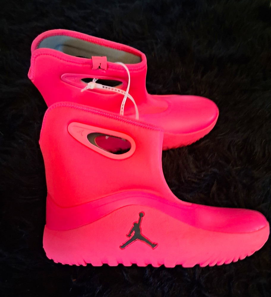 Jordan Pink Waterproof Rain Boots Youth Girls Size 3Y FB9918-601