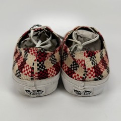 Vans Authentic Decon Checkerboard Plaid Black Red White Shoes Picnic Mens 5.5