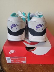 Big Kid’s Nike Air Max 1 White/Hyper Jade-Pure Platinum Youth Size 5.5