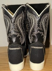 White Diamonds Kids Cross Pointed Toe Western Boots size 20 mx US 13