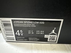 Jordan Spizike Low GS Bordeaux/Hyper Royal Sail 4Y Women’s Size 6 FQ3950-641