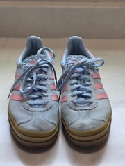 WORN adidas Gazelle Bold Clear Sky Semi Pink Spark (Kids) JI3384 Size 6Y NO BOX