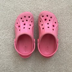 Crocs Baya Clogs Kids Size 12 Pink Slip On Comfort Water Shoes Sandal Toddler