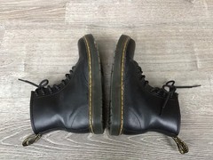 Doc Martens Zavala J Leather Combat Boots Black Kids Size 3 Youth Boot Dr.
