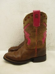ANDERSON BEAN BOOTS Brown Square Toe Boots Youth Kids size 10 Style 7011