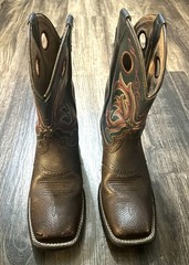 kids Justin cowboy buckaroo boots square toe sz. 3M 32520JR